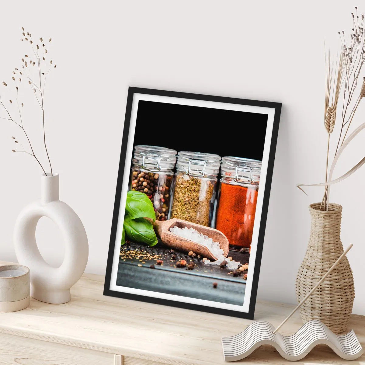 Affiche dans un cadre noir - Poster - Pour que la vie ait du goût - 61x91 cm