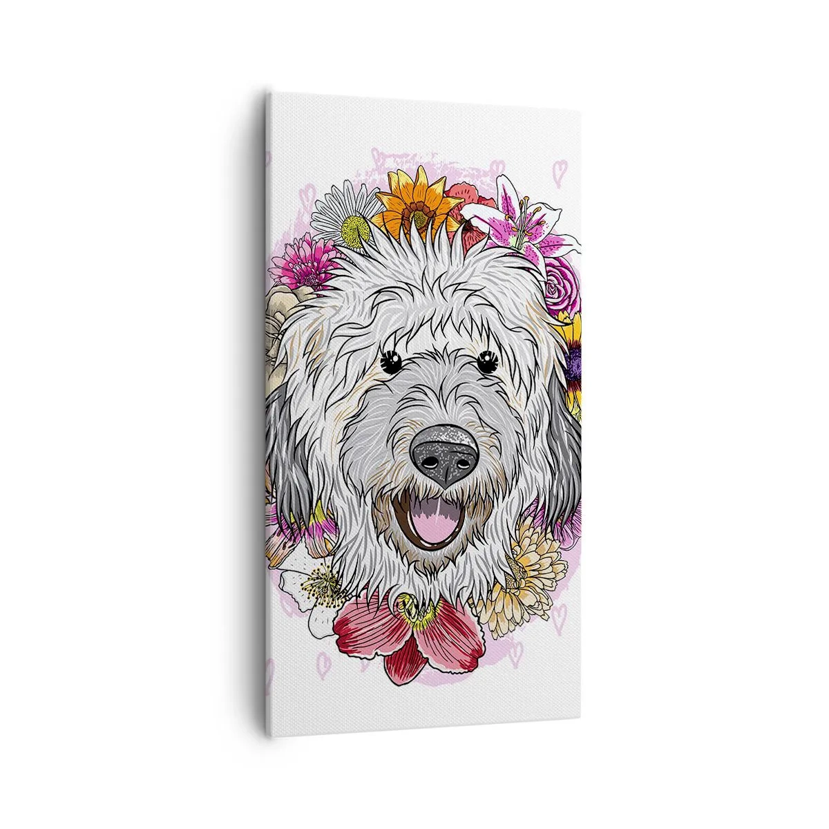 Impression sur toile - Image sur toile - La joie du chiot - 55x100 cm