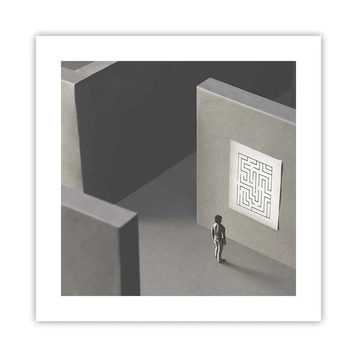 Affiche - Poster - Mais où suis-je? - 40x40 cm