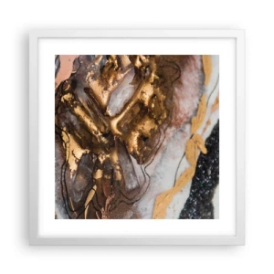 Affiche dans un cadre blanc - Poster - Élément de la terre - 40x40 cm