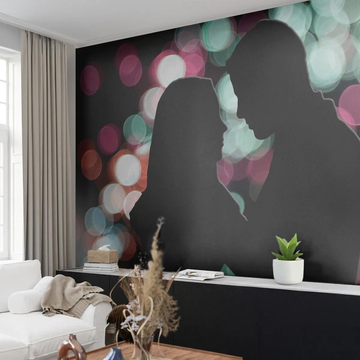 Papier Peint Photo Premium Canvas - Oui! - Personnes, Couple amoureux, Un rendez-vous romantique - 350x256 cm