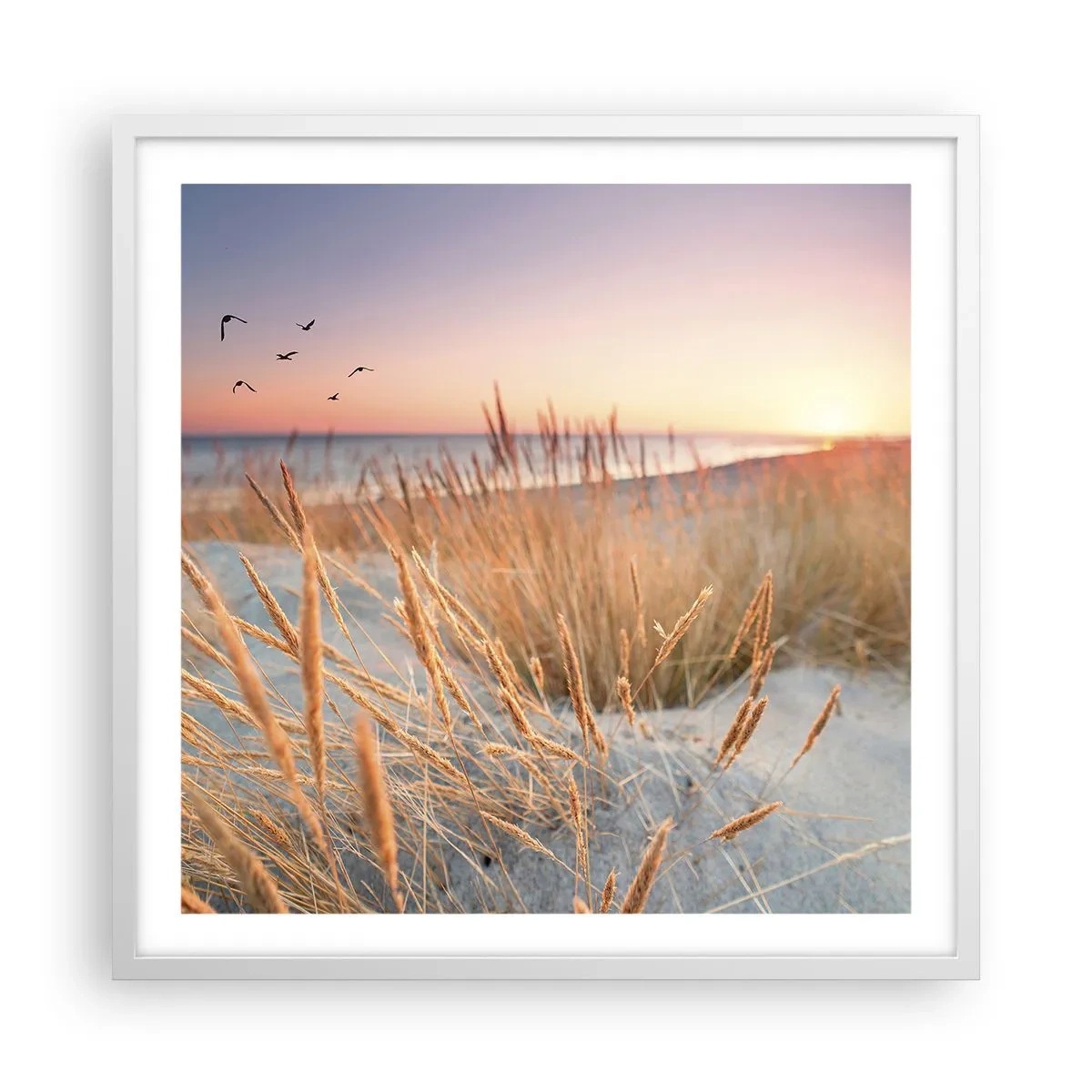 Affiche dans un cadre blanc - Poster - Berceuse baltique - 60x60 cm