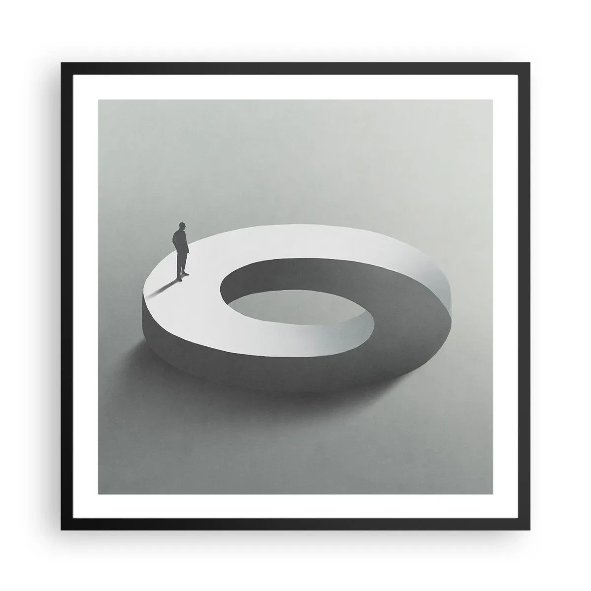 Affiche dans un cadre noir - Poster - Et sois intelligent ici - 60x60 cm