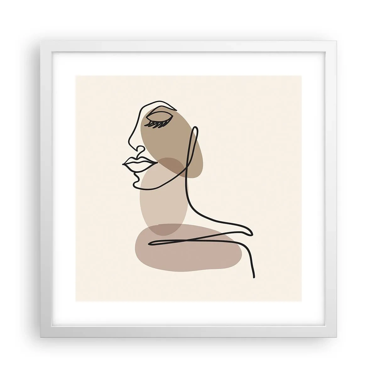 Affiche dans un cadre blanc - Poster - Une certaine ligne de beauté - 40x40 cm