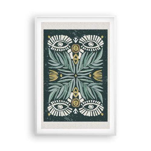 Affiche dans un cadre blanc - Poster - Comme une découpe folklorique - 61x91 cm