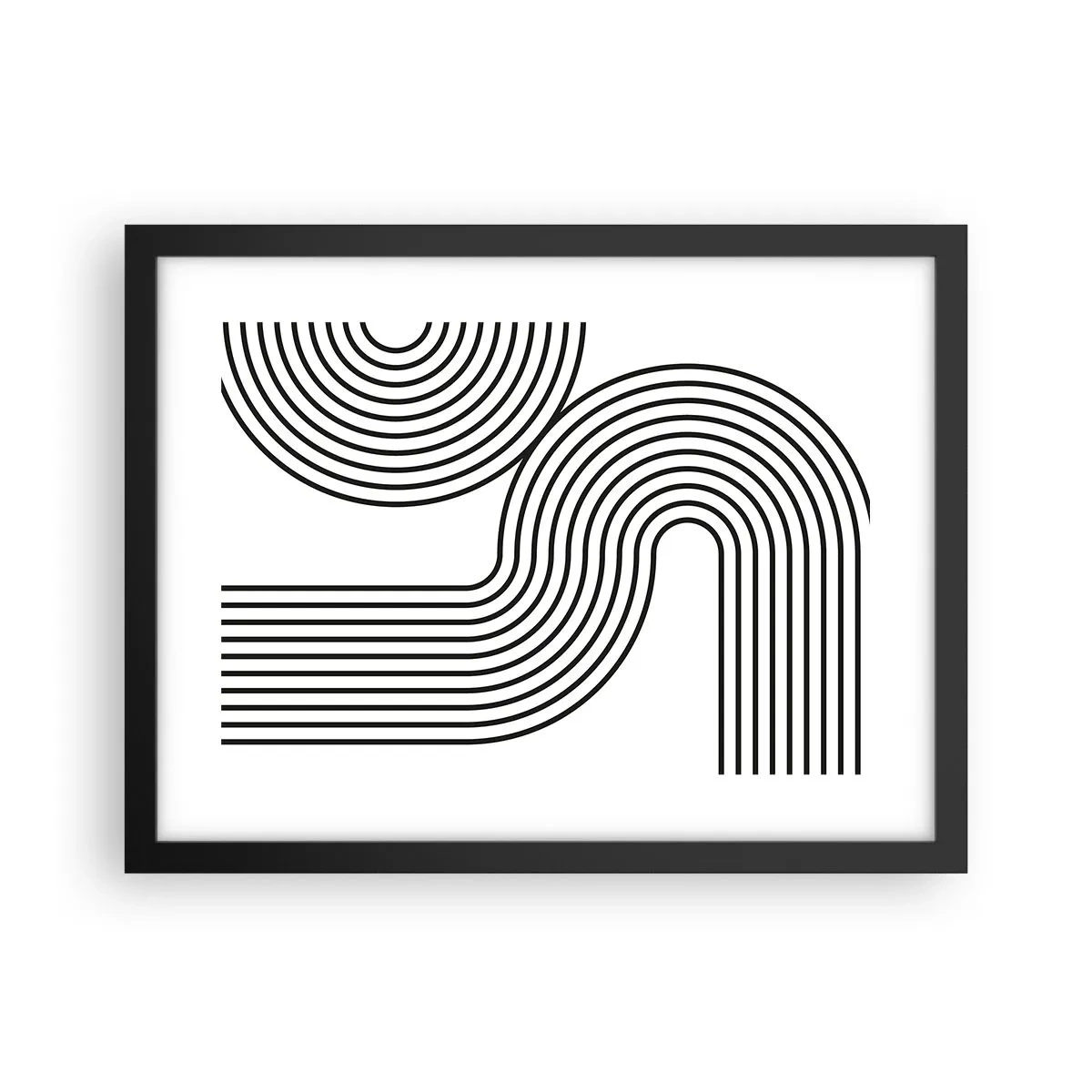 Affiche dans un cadre noir - Poster - En plein virage - 40x30 cm