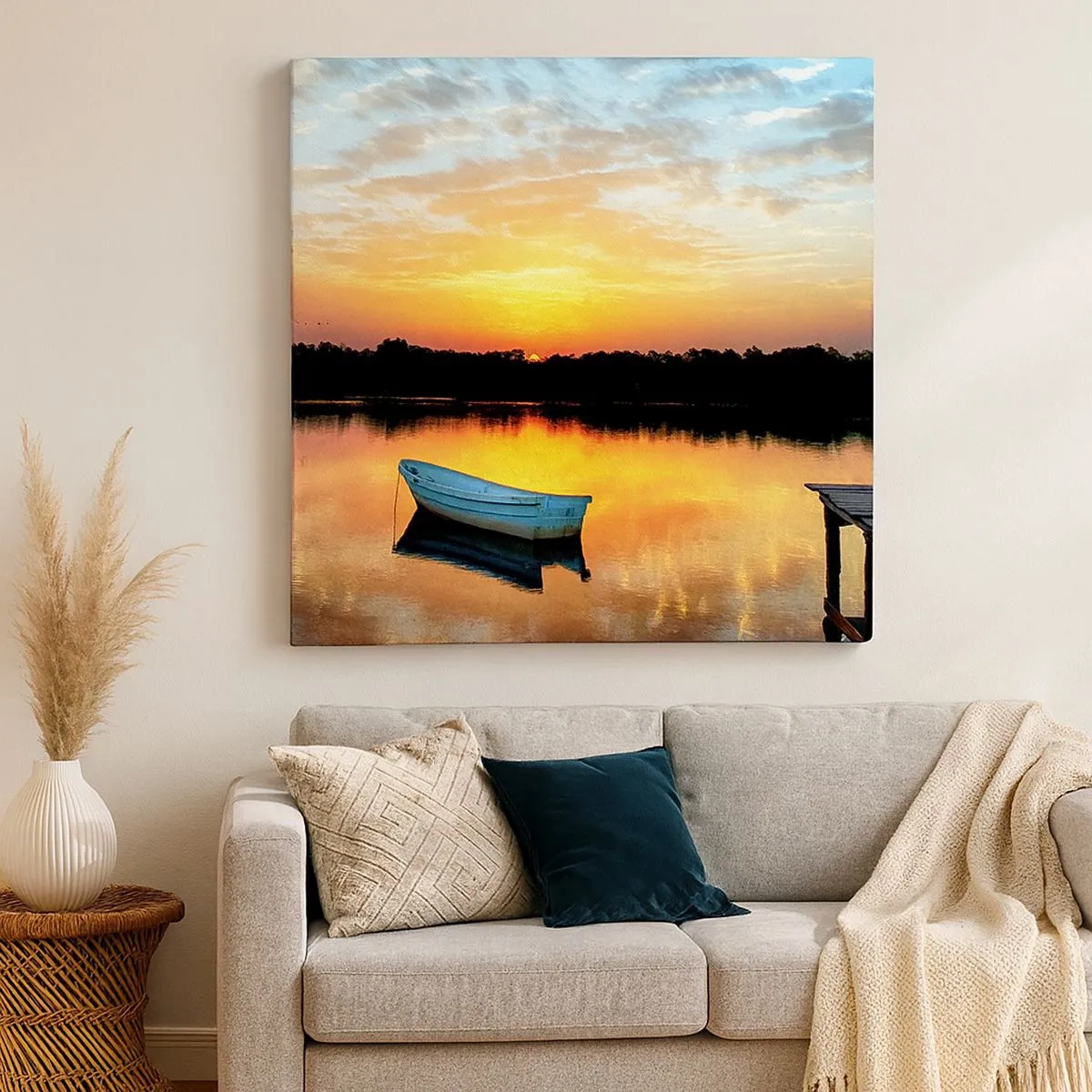 Impression sur toile - Image sur toile - Regardez, écoutez, méditez - 30x30 cm