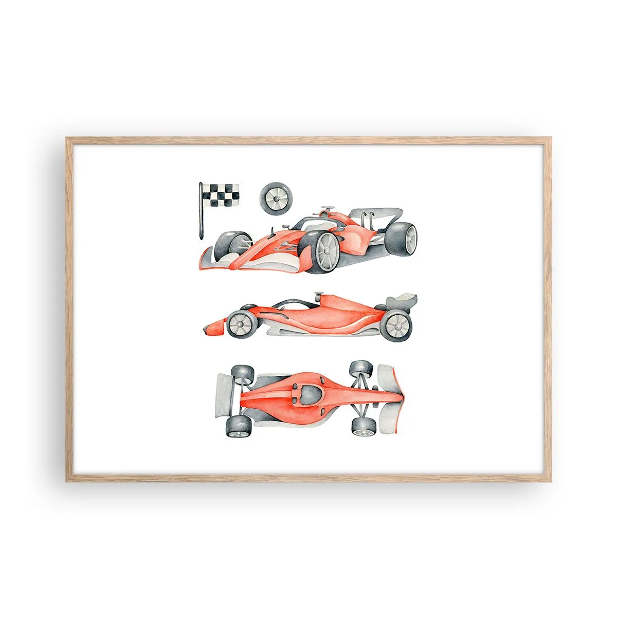 Affiche dans un chêne clair - Poster - poursuis ton rêve - 100x70 cm