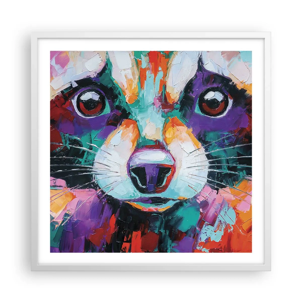 Affiche dans un cadre blanc - Poster - Uniquement de belles émotions - 60x60 cm