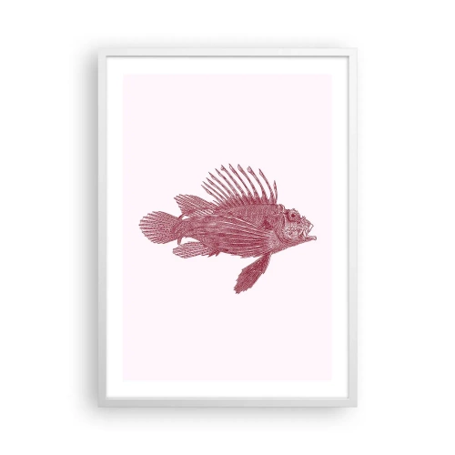 Affiche dans un cadre blanc - Poster - Un habitant des eaux exotiques - 50x70 cm