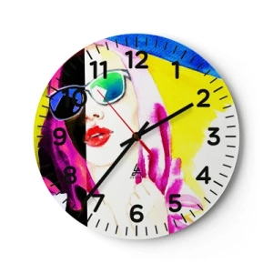 Horloge murale - Pendule murale - je ne suis pas blanche et je ne suis pas noire - 30x30 cm