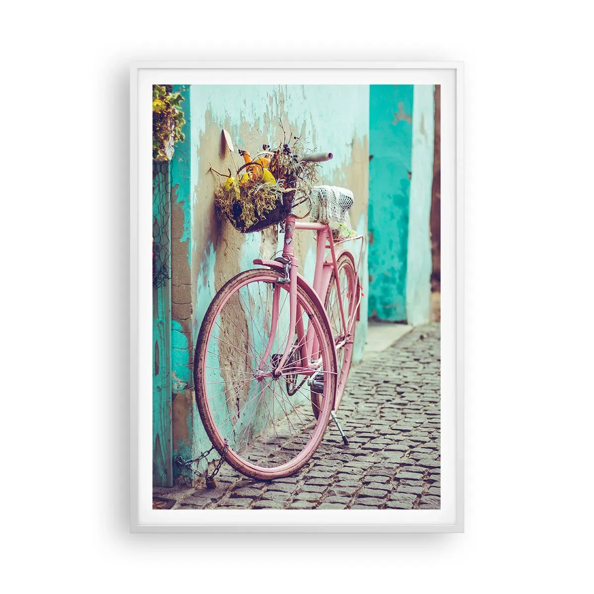 Affiche dans un cadre blanc - Poster - Je reviens tout de suite - 70x100 cm