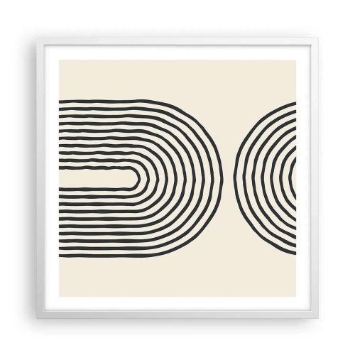 Affiche dans un cadre blanc - Poster - Dans un instant... - 60x60 cm