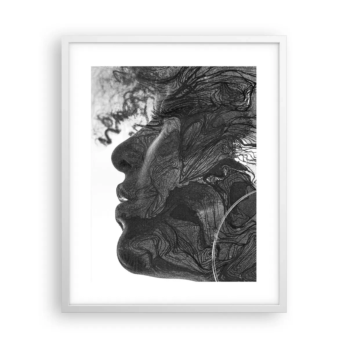 Affiche dans un cadre blanc - Poster - Emmêlé dans les rêves - 40x50 cm