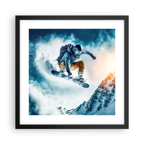 Affiche dans un cadre noir - Poster - Des émotions extrêmes - 40x40 cm