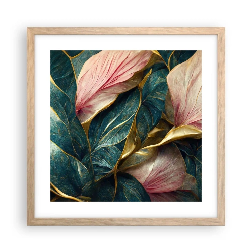Affiche dans un chêne clair - Poster - Élégance et style naturels - 40x40 cm
