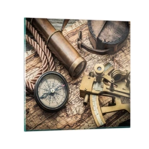 Impression sur verre - Image sur verre - Fixer un cap - 60x60 cm