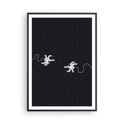 Affiche dans un cadre noir - Poster - Sortie cosmique - 70x100 cm