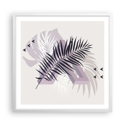 Affiche dans un cadre blanc - Poster - L'ombre de l'obscurité - 60x60 cm