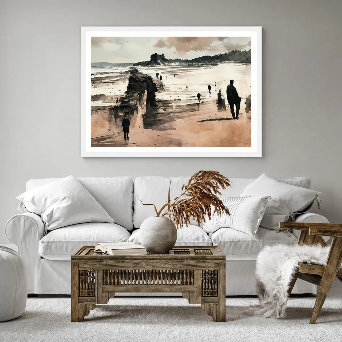 Affiche dans un cadre blanc - Poster - Invoqué - 70x50 cm