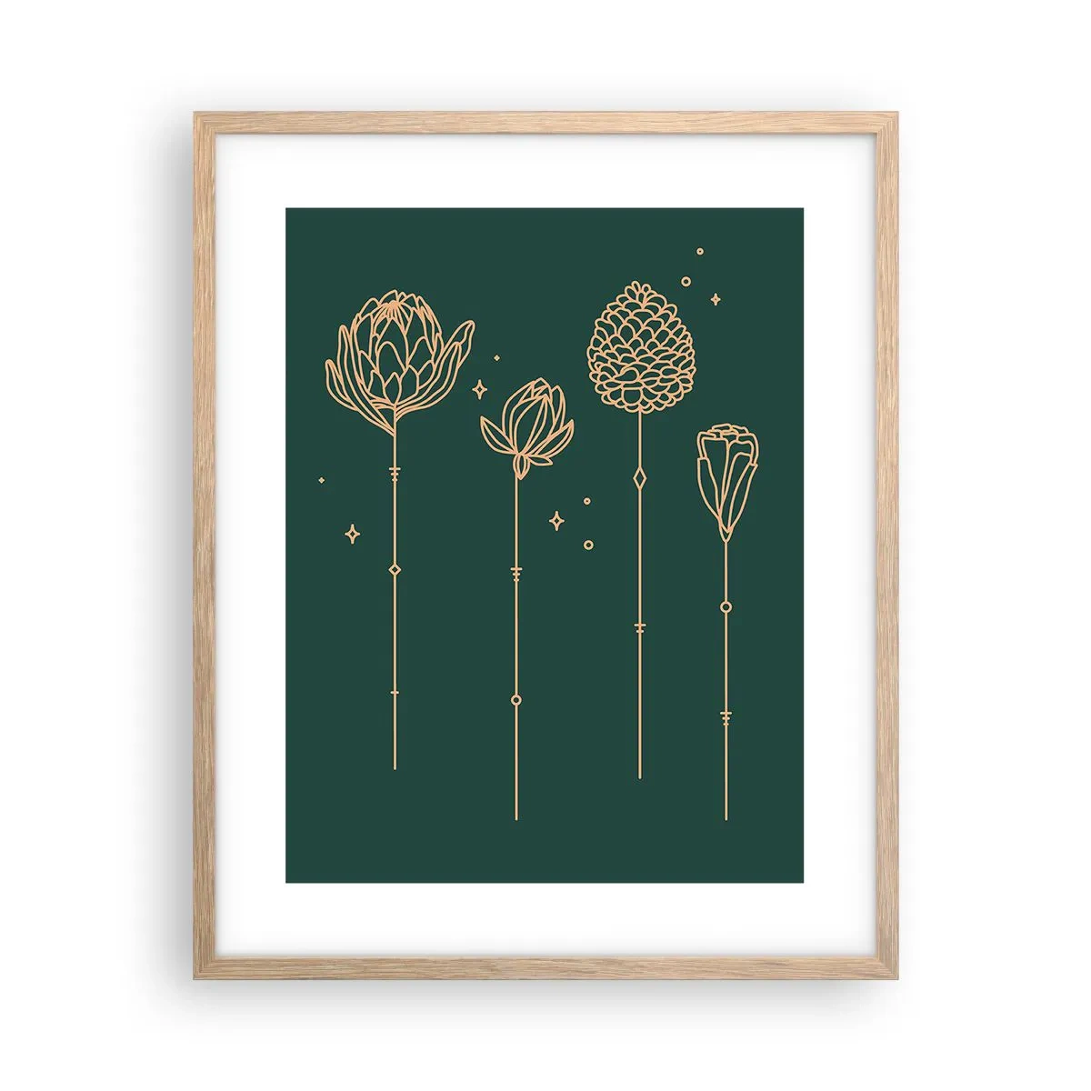 Affiche dans un chêne clair - Poster - La famille Plante - 40x50 cm