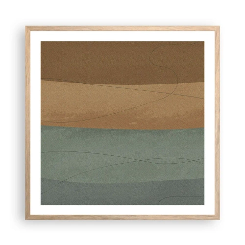 Affiche dans un chêne clair - Poster - Composition horizontale - 60x60 cm