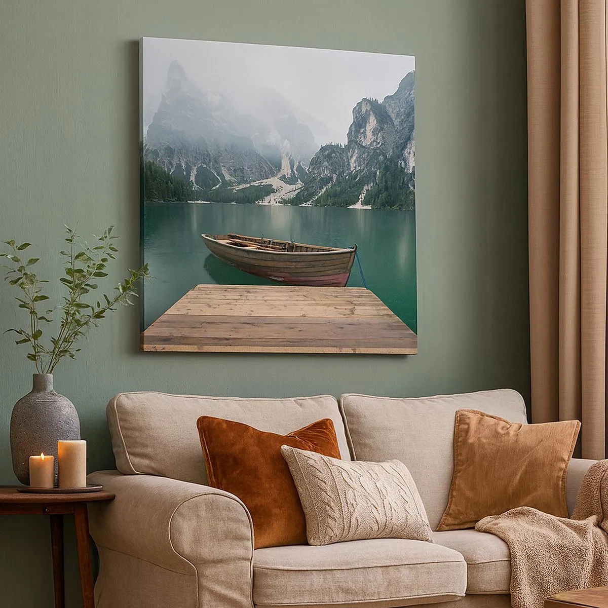 Impression sur toile - Image sur toile - Faire face à la fierté des rochers - 30x30 cm