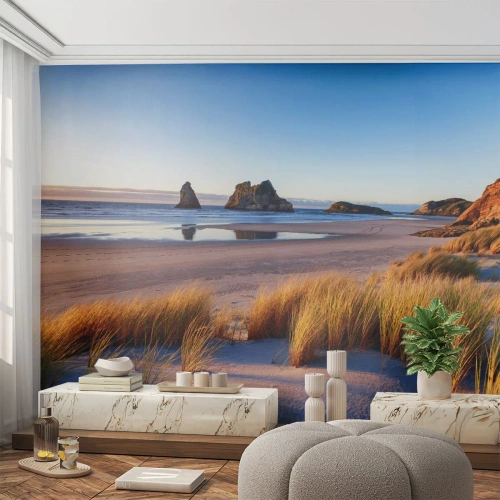 Papier Peint Photo Premium Canvas - Pour les chercheurs de paix - Dunes, Plage, Nature - 350x256 cm