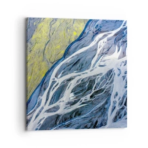 Impression sur toile - Image sur toile - Peintures rupestres de la nature - 70x70 cm