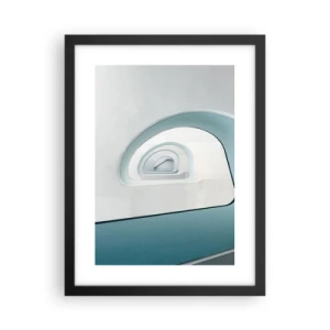 Affiche dans un cadre noir - Poster - Au profondeur du bleu - 30x40 cm
