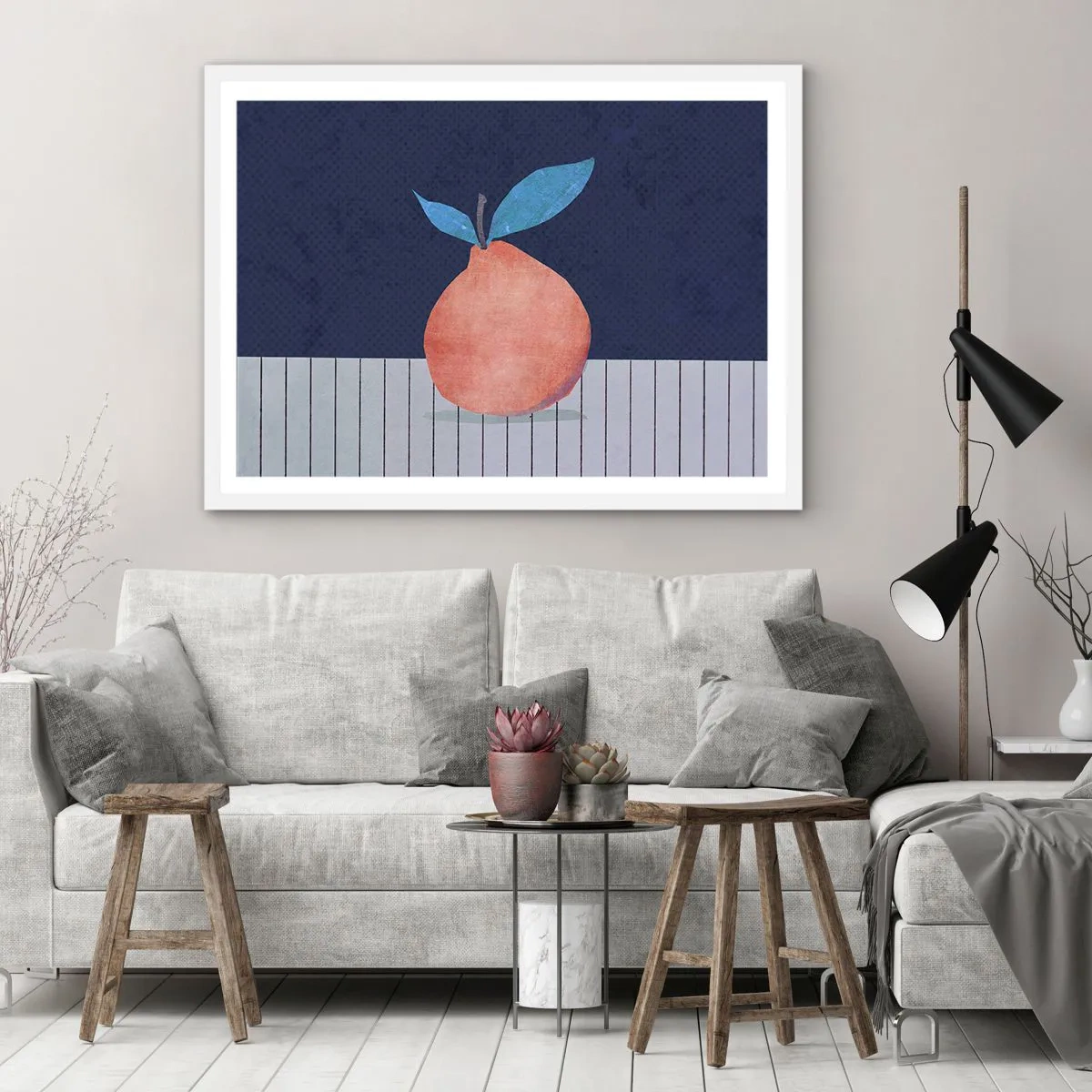 Affiche dans un cadre blanc - Poster - Convexité et plan - 100x70 cm