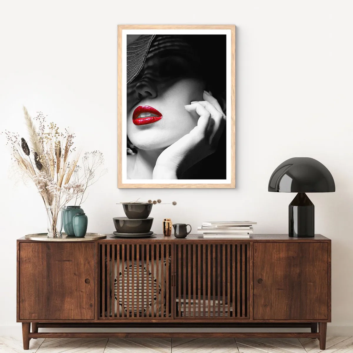 Affiche dans un chêne clair - Poster - Étude écarlate - 40x50 cm