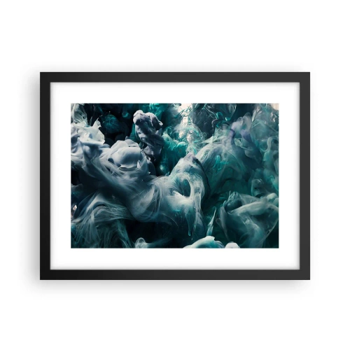 Affiche dans un cadre noir - Poster - Mouvement des couleurs - 40x30 cm