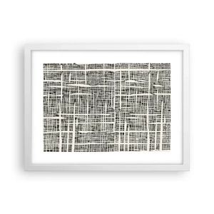 Affiche dans un cadre blanc - Poster - Composition tissée - 40x30 cm