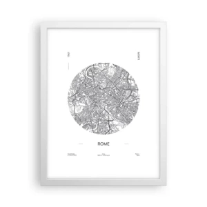 Affiche dans un cadre blanc - Poster - Anatomie de Rome - 30x40 cm
