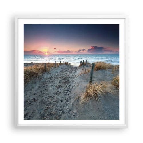 Affiche dans un cadre blanc - Poster - Tu as versé l'éclat de l'arc-en-ciel sur les flots - 60x60 cm