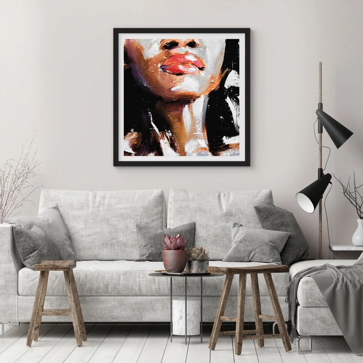 Affiche dans un cadre noir - Poster - Fierté sans préjugés - 60x60 cm