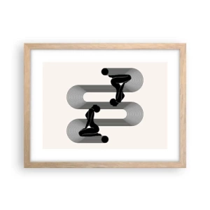 Affiche dans un chêne clair - Poster - Symétrie sensuelle - 40x30 cm