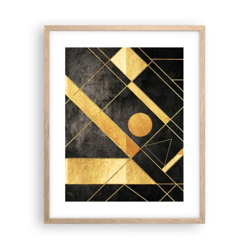 Affiche dans un chêne clair - Poster - Soleil du désert - 40x50 cm