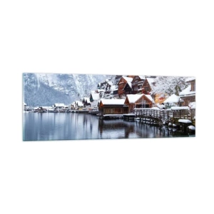 Impression sur verre - Image sur verre - En décoration hivernale - 90x30 cm