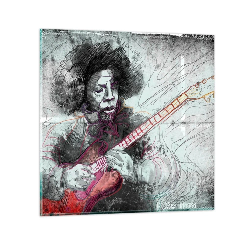 Impression sur verre - Image sur verre - Sur les vagues de la musique - 40x40 cm