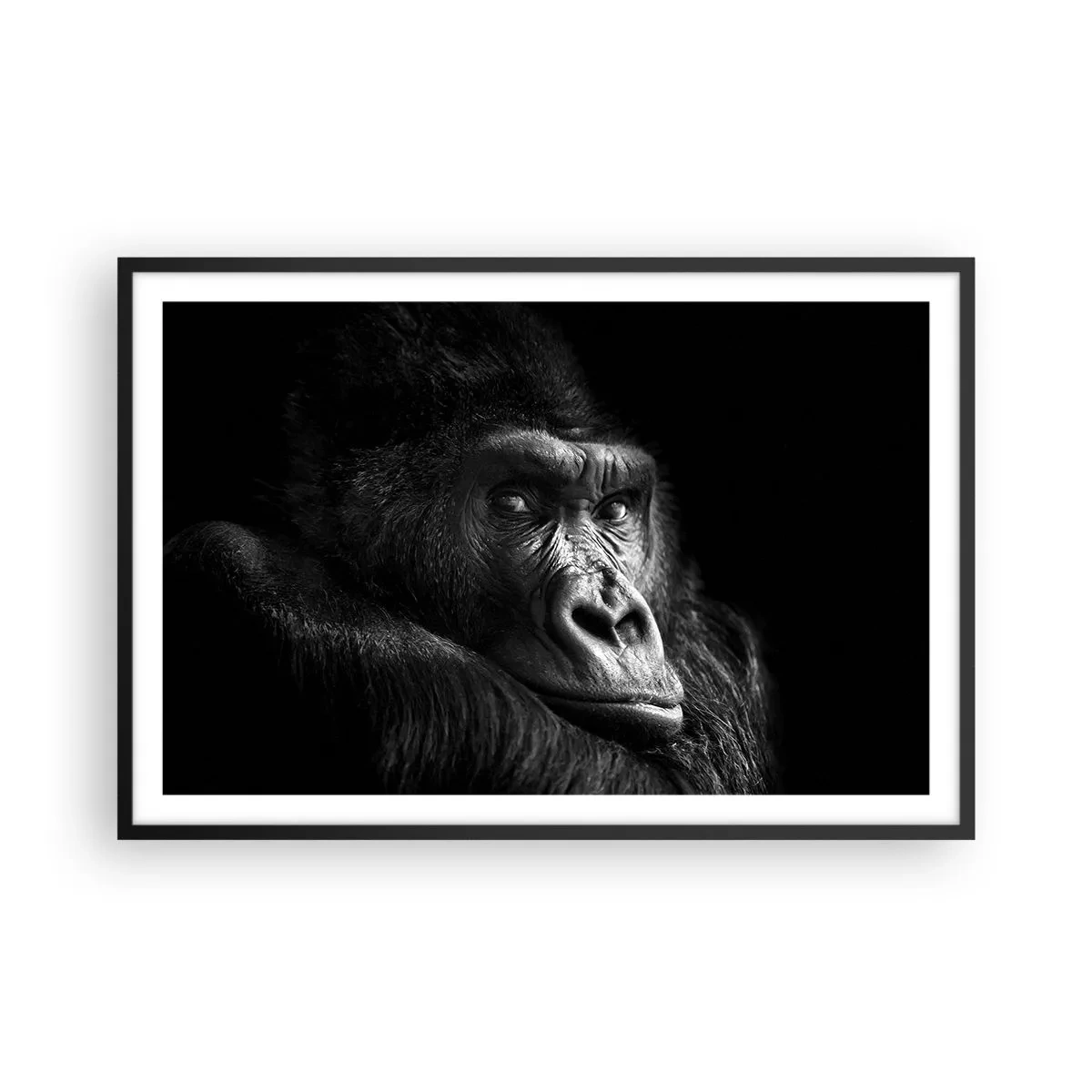 Affiche dans un cadre noir - Poster - Et qu'est-ce que tu regardes? - 91x61 cm