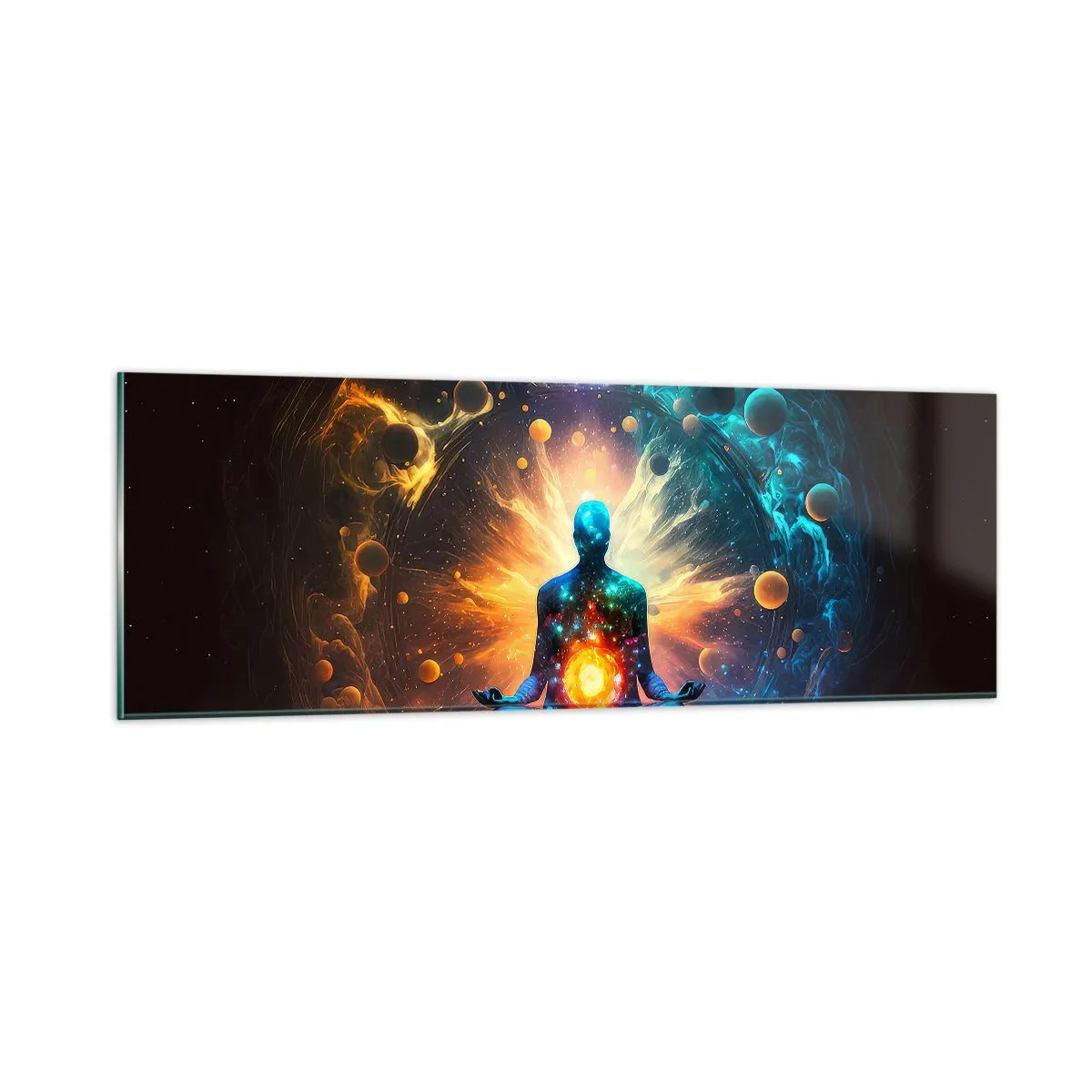 Impression sur verre - Image sur verre - Paix cosmique - 90x30 cm