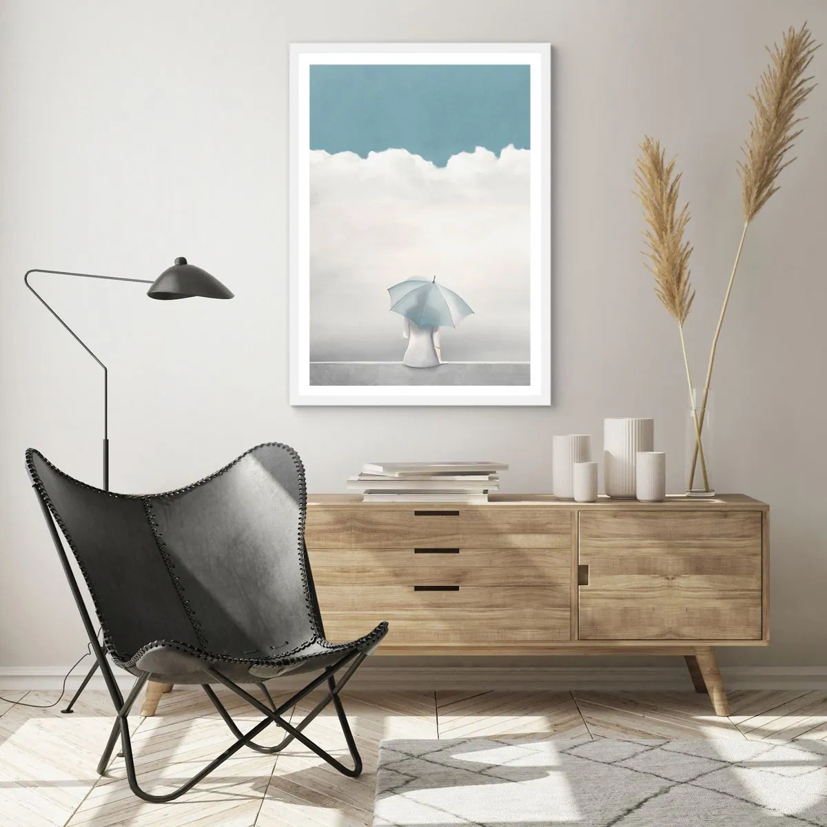 Affiche dans un cadre blanc - Poster - Aux confins de la réalité et des rêves - 50x70 cm