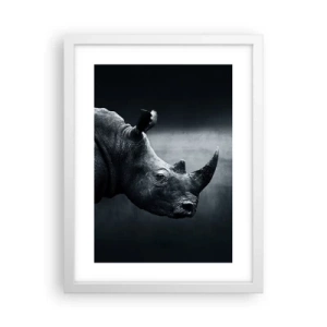 Affiche dans un cadre blanc - Poster - Le profil droit - 30x40 cm