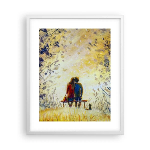 Affiche dans un cadre blanc - Poster - Moment magique - 40x50 cm