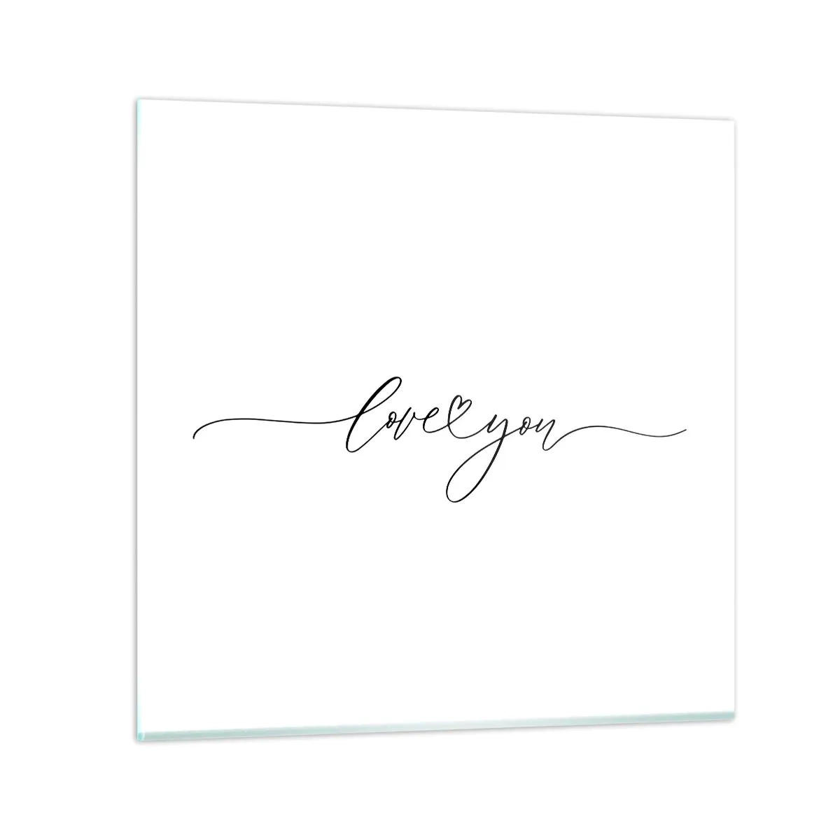 Impression sur verre - Image sur verre - Noir sur blanc - 70x70 cm