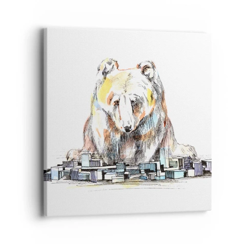 Impression sur toile - Image sur toile - Comment peut-on vivre ainsi ? - 40x40 cm