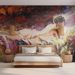 Papier peint sur mesure Autocollant Deluxe - Vénus en pensée - Femme, Corps, Morceau
