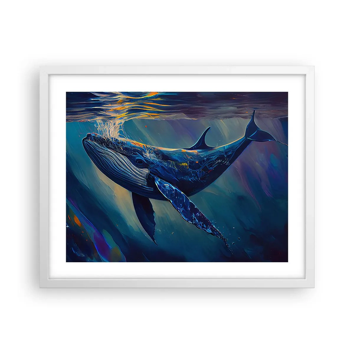 Affiche dans un cadre blanc - Poster - Bienvenue dans mon monde - 50x40 cm